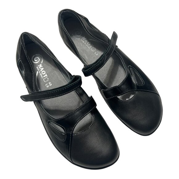 Naot Black Leather Mary Janes Size 9 - Picture 2 of 9
